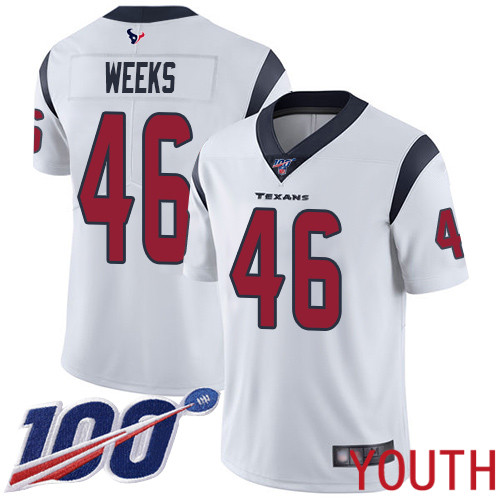 Houston Texans Limited White Youth Jon Weeks Road Jersey NFL Football #46 100th Season Vapor Untouchable->houston texans->NFL Jersey